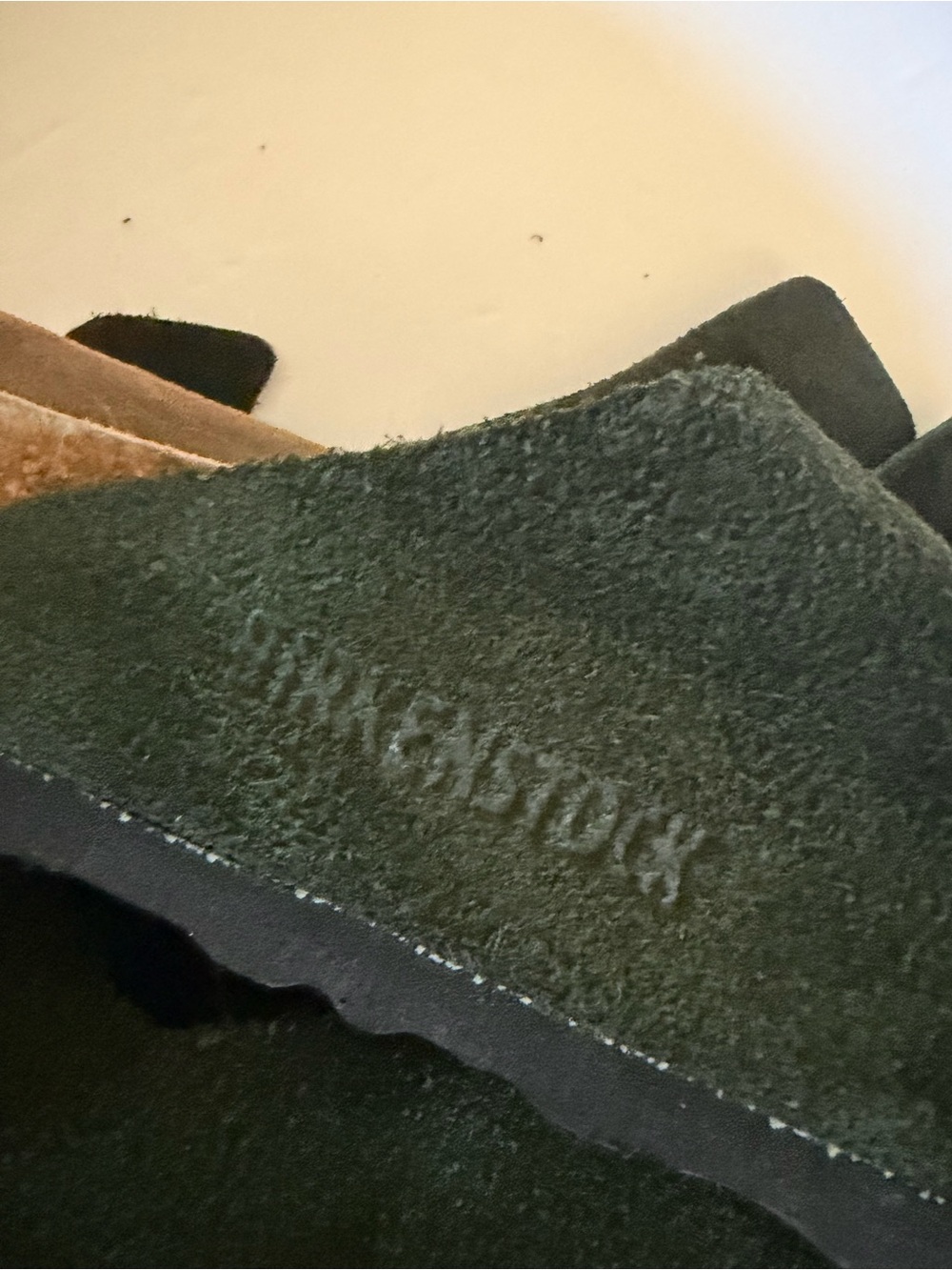 Green suede Arizona Birkenstocks 38 - Picture 3 of 10